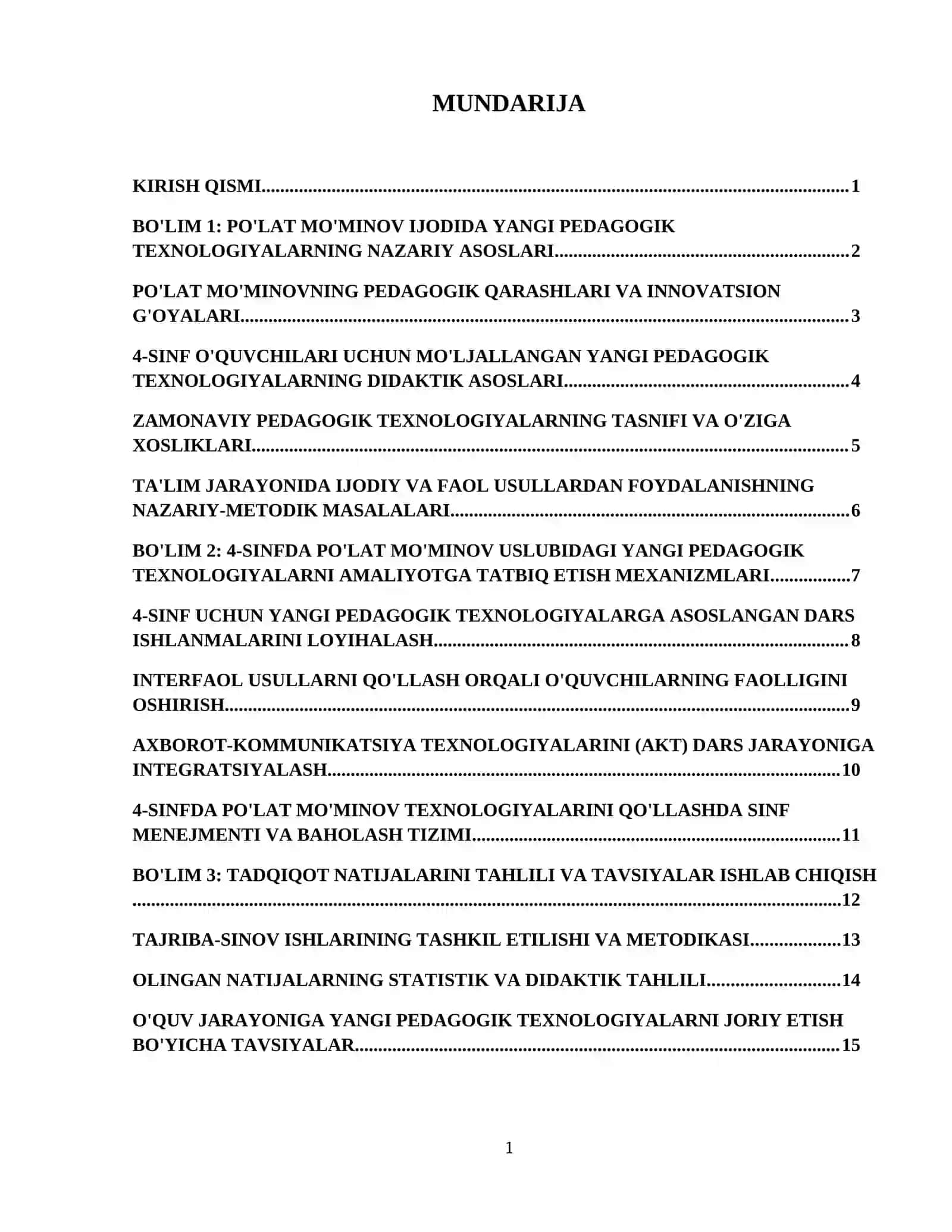 4-SINFDA PO'LAT MO'MINILODI YANGI  PEDAGOG TEXNOLOGIYALAR ORQALI O'QITISH METODIKASI 2