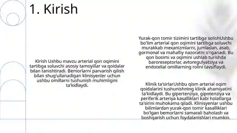 Arteryaning Tarqalish Qonunyatlari 2