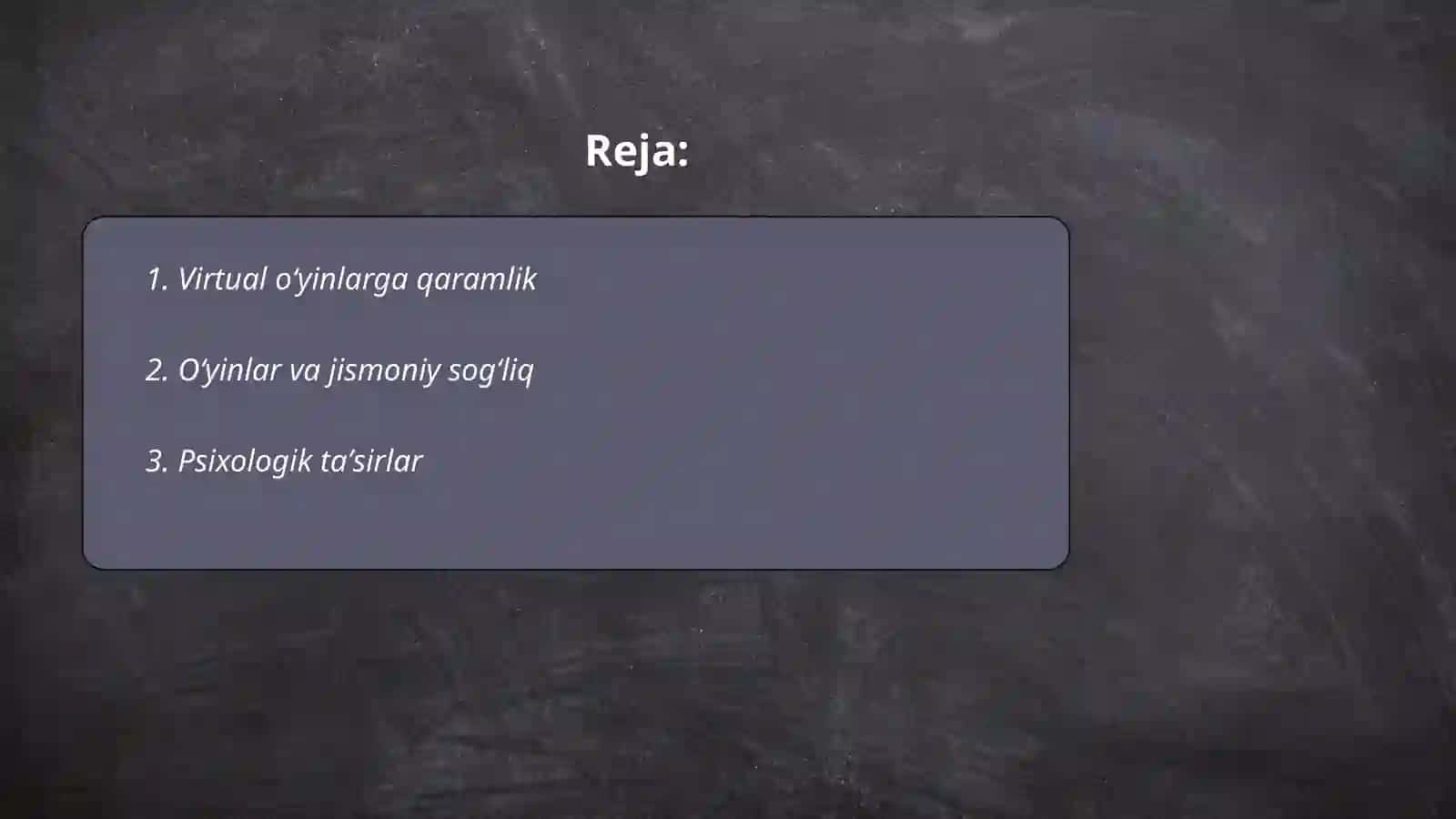 Virtual oʻyinlarning asorati 2
