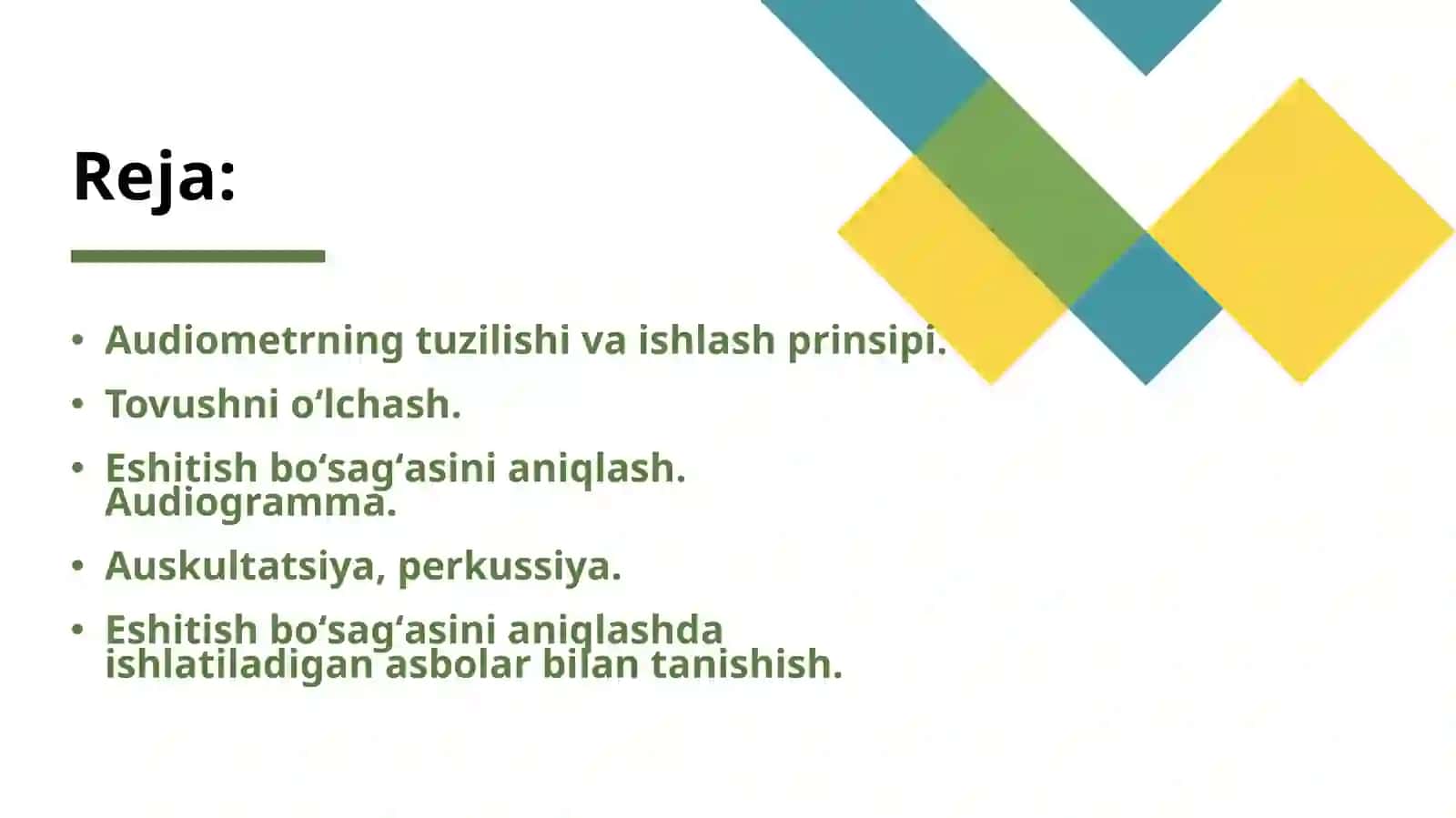 Eshitish bo'sagini aniqlash 2