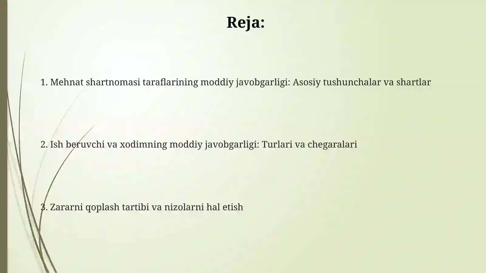 Mehnat shartnomasi taraflarining moddiy javobgarligi 2