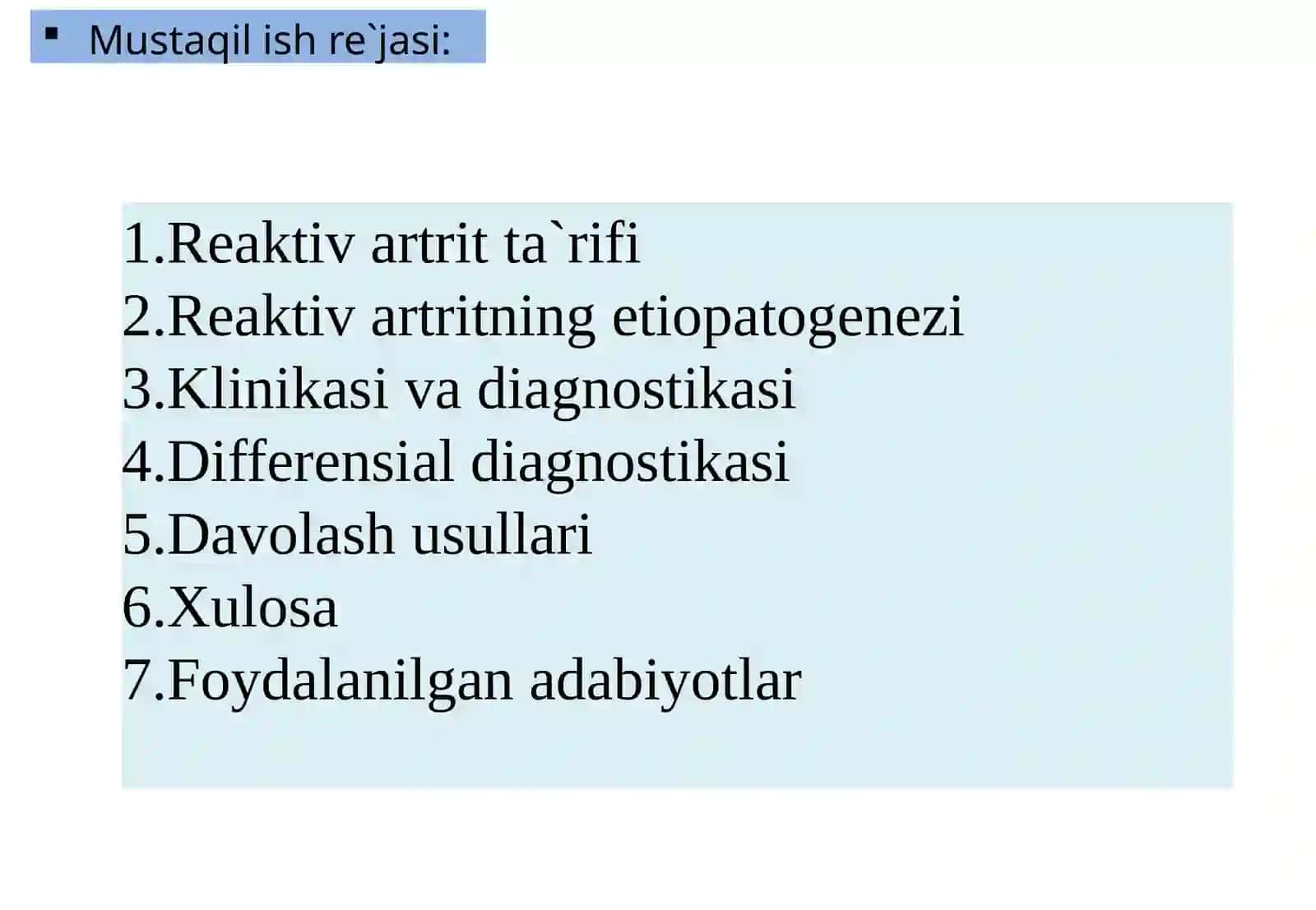Reaktiv artrit 2