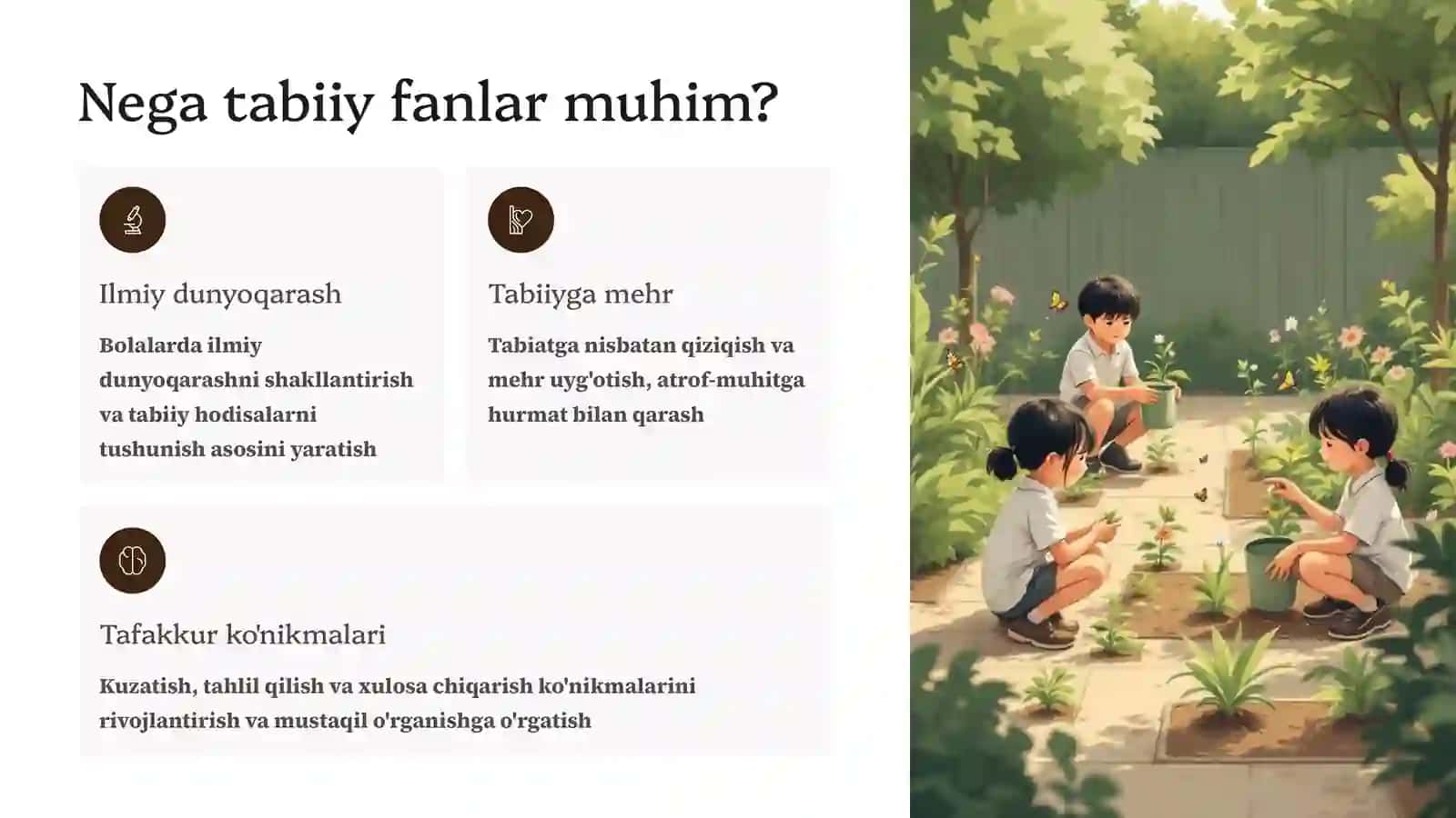 Boshlang'ich sinflarda tabiiy fanlarni o'qitish: Maqsad va vazifalar 2