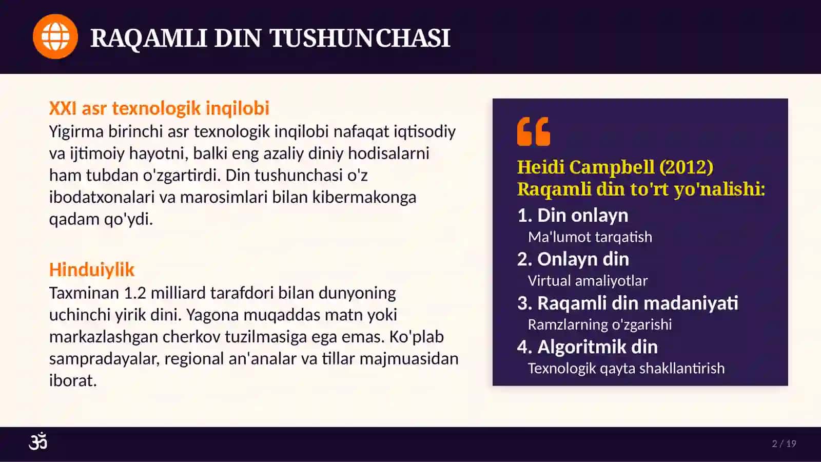 HINDUIYLIKDAGI DINIY AMALIYOTLARNING KIBERMAKONDA NAMOYON BO'LISHI 2