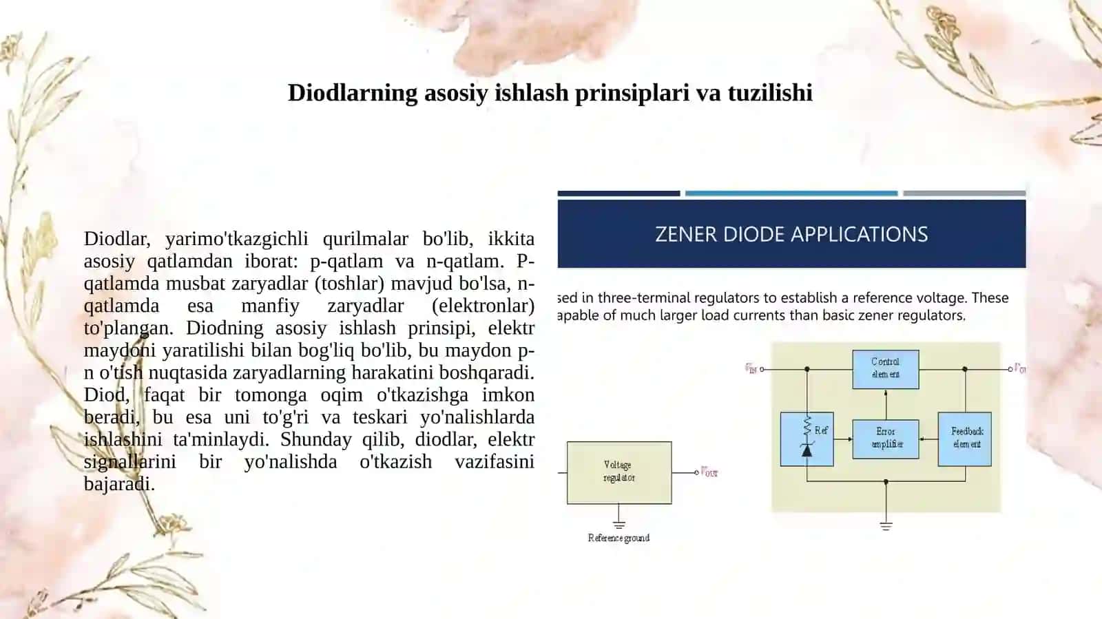 Diodlar va ularning turlari 2