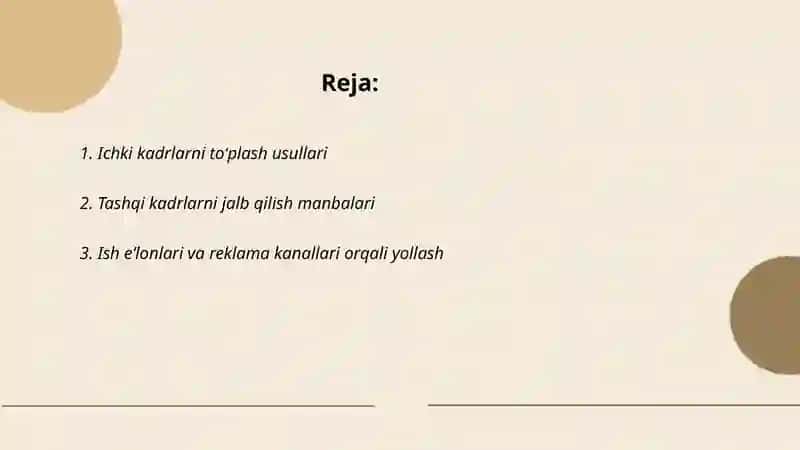 Kadrlarni toʻplash va tanlash usullari 2