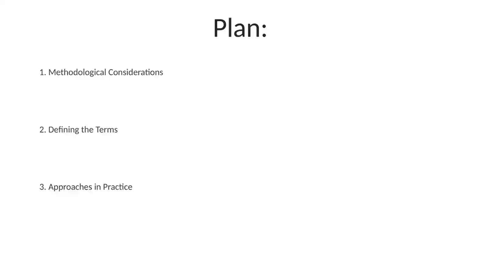 Approach, method, technique 2