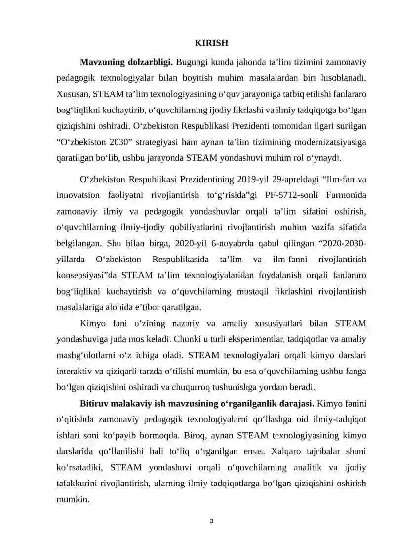 10-sinflarda Murakkab efirlar mavzusini o‘qitishda STEAM ta’lim texnologiyasidan foydalanish 2
