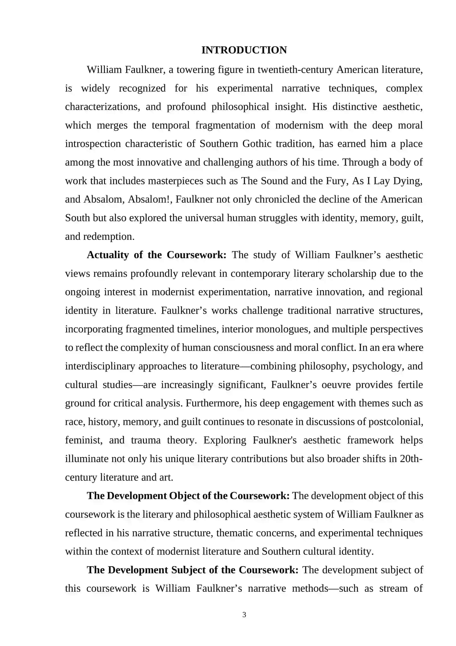FAULKNER AND HIS AESTHETIC VIEWS 2