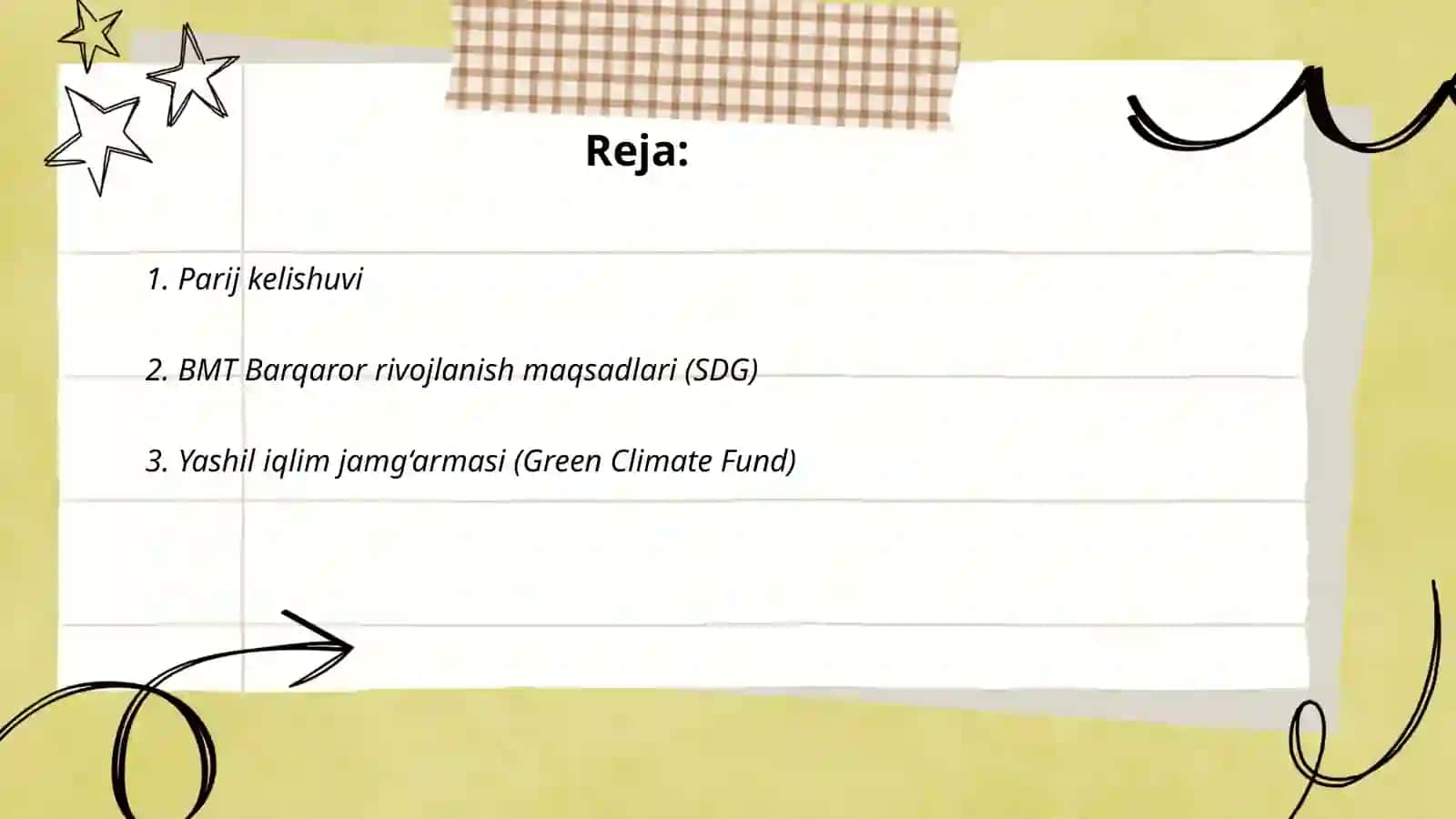Yashil iqtisodiyotga oid xalqaro tashabbuslar 2