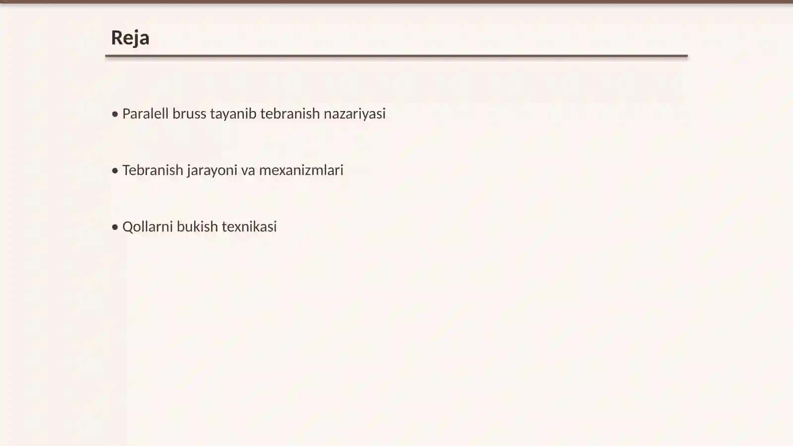Paralell bruss tayanib tebranish nazariyasi 2