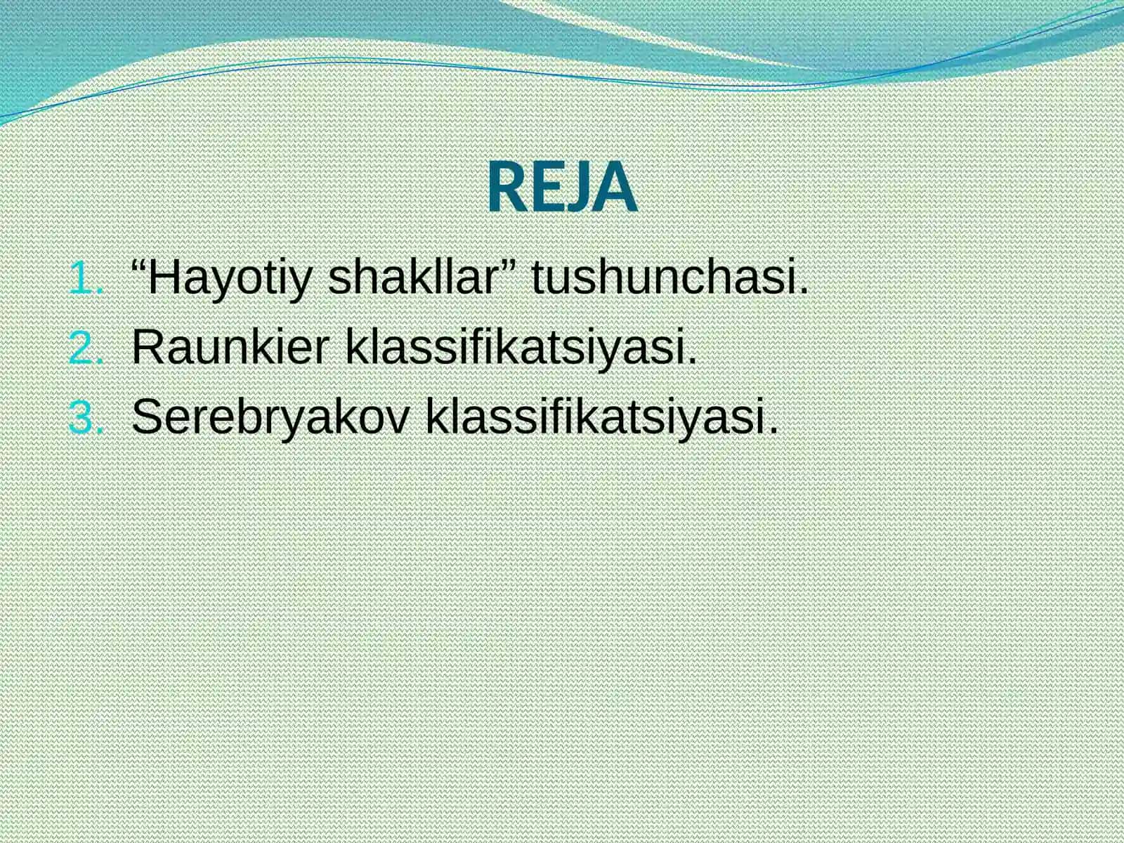 O‘simliklarning hayotiy shakllari 2