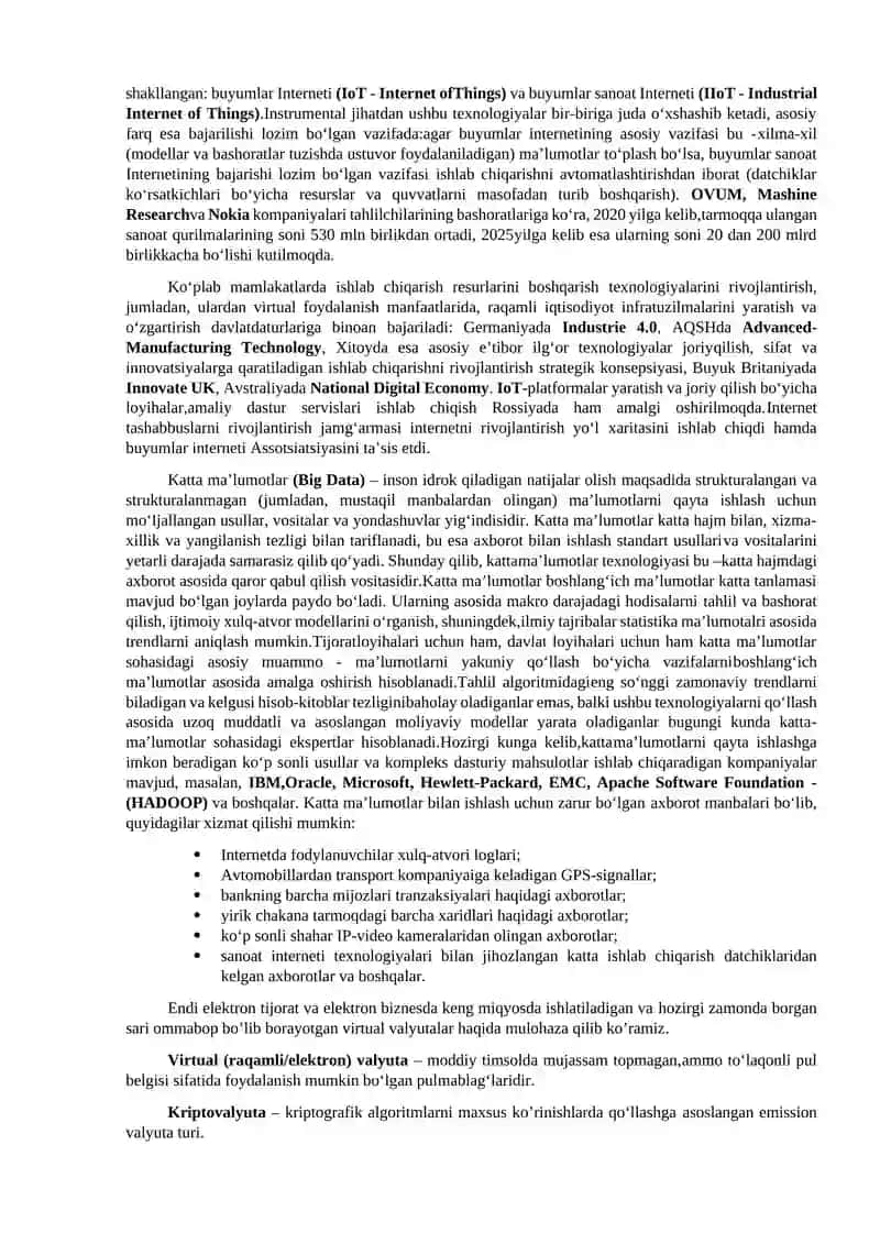 RAQAMLI IQTISODIYOTNING TARKIBIY QISMLARI TAVSIFI 2