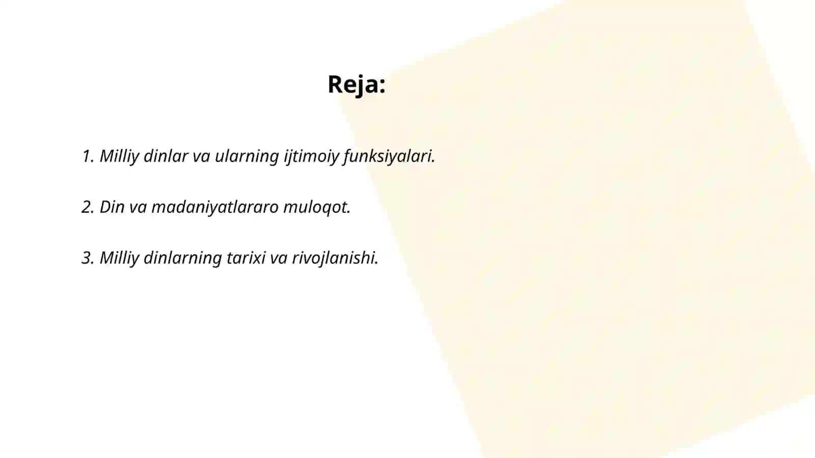 Milliy dinlarning ijtimoiy taraqqiyot va shaxs e'tiqodini ta'minlashdagi roli 2