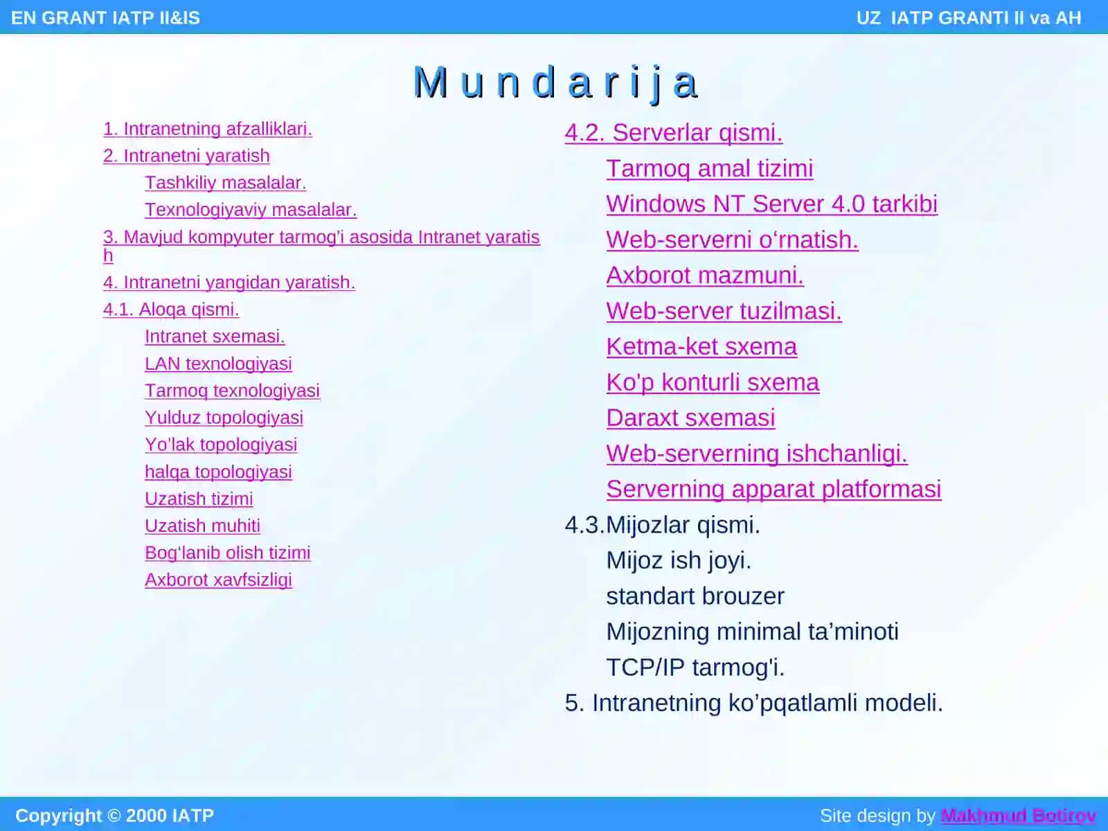 INTRANET ASOSLARI 2