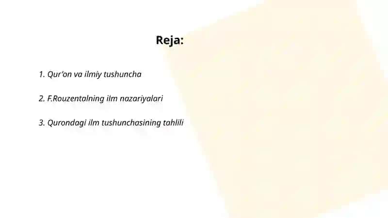 F.Rouzental Quronda ilm tushunchasini tahlil qilgan olim mavzusida ilmiy maqola yozish 2