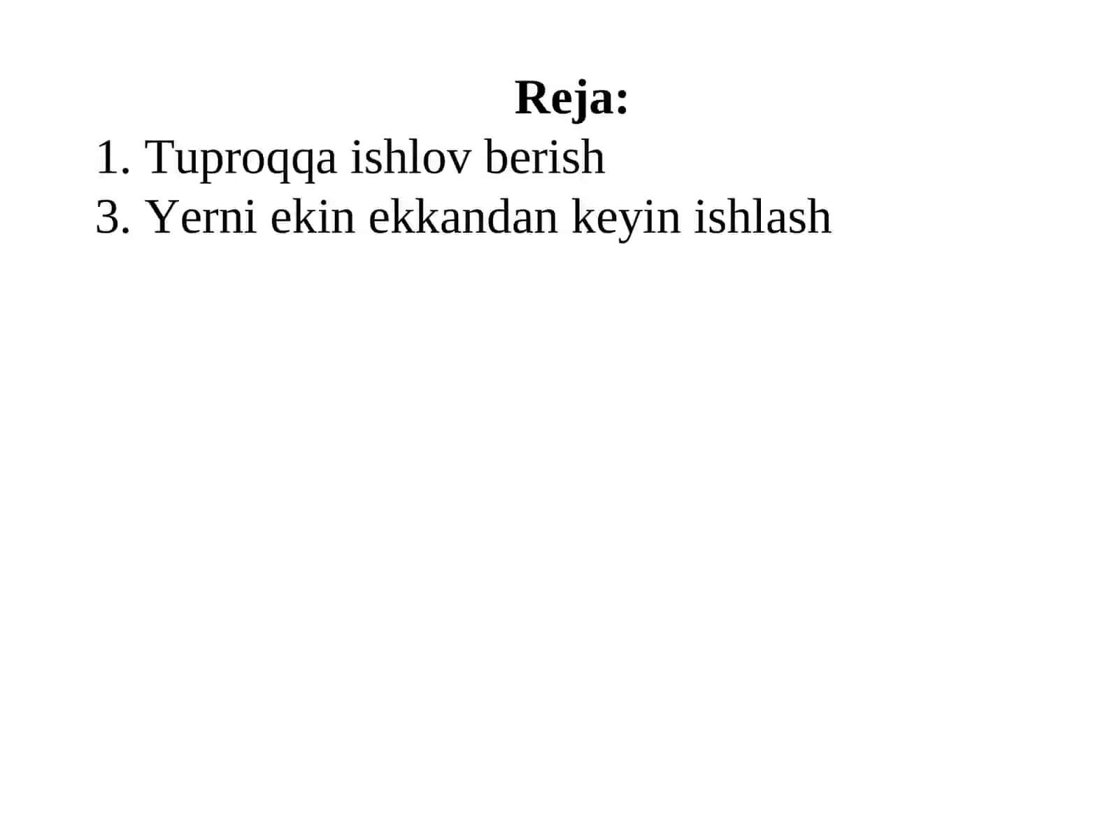 Tuproqqa ishlov berish 2