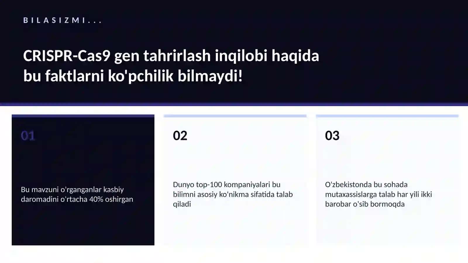 CRISPR-Cas9 gen tahrirlash inqilobi 2
