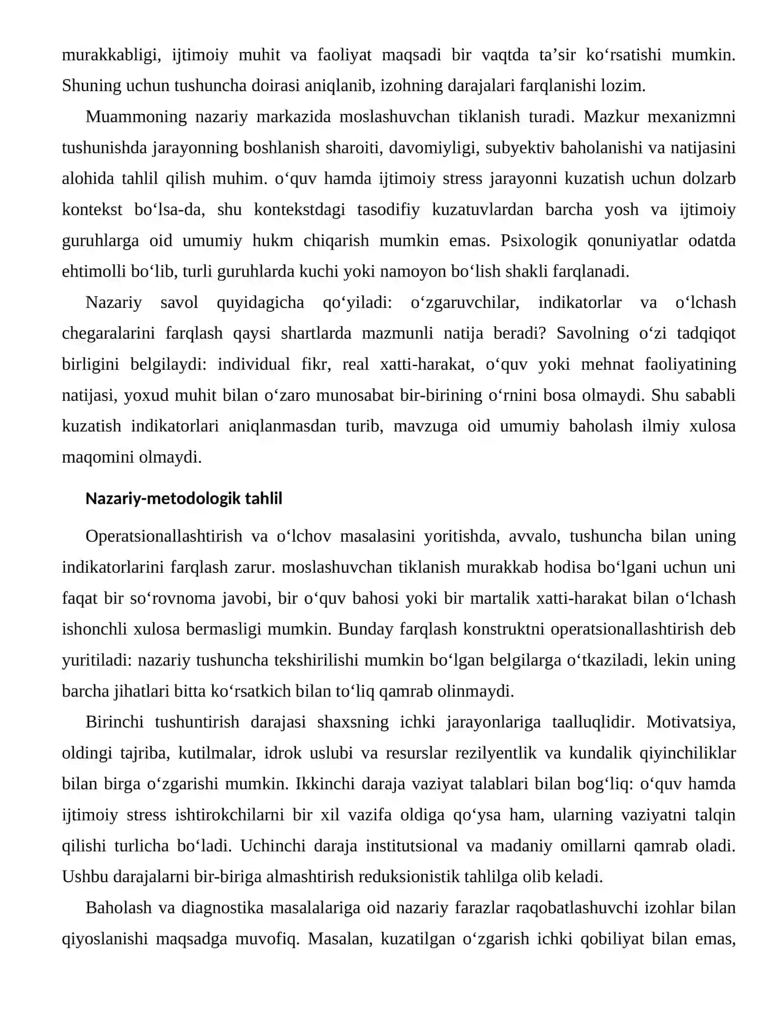 REZILYENTLIK VA KUNDALIK QIYINCHILIKLARNING BAHOLASH VA DIAGNOSTIKA MASALALARI 2