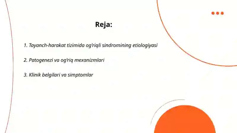 Tayanch-harakat tizimida og’riqli sindromi 2