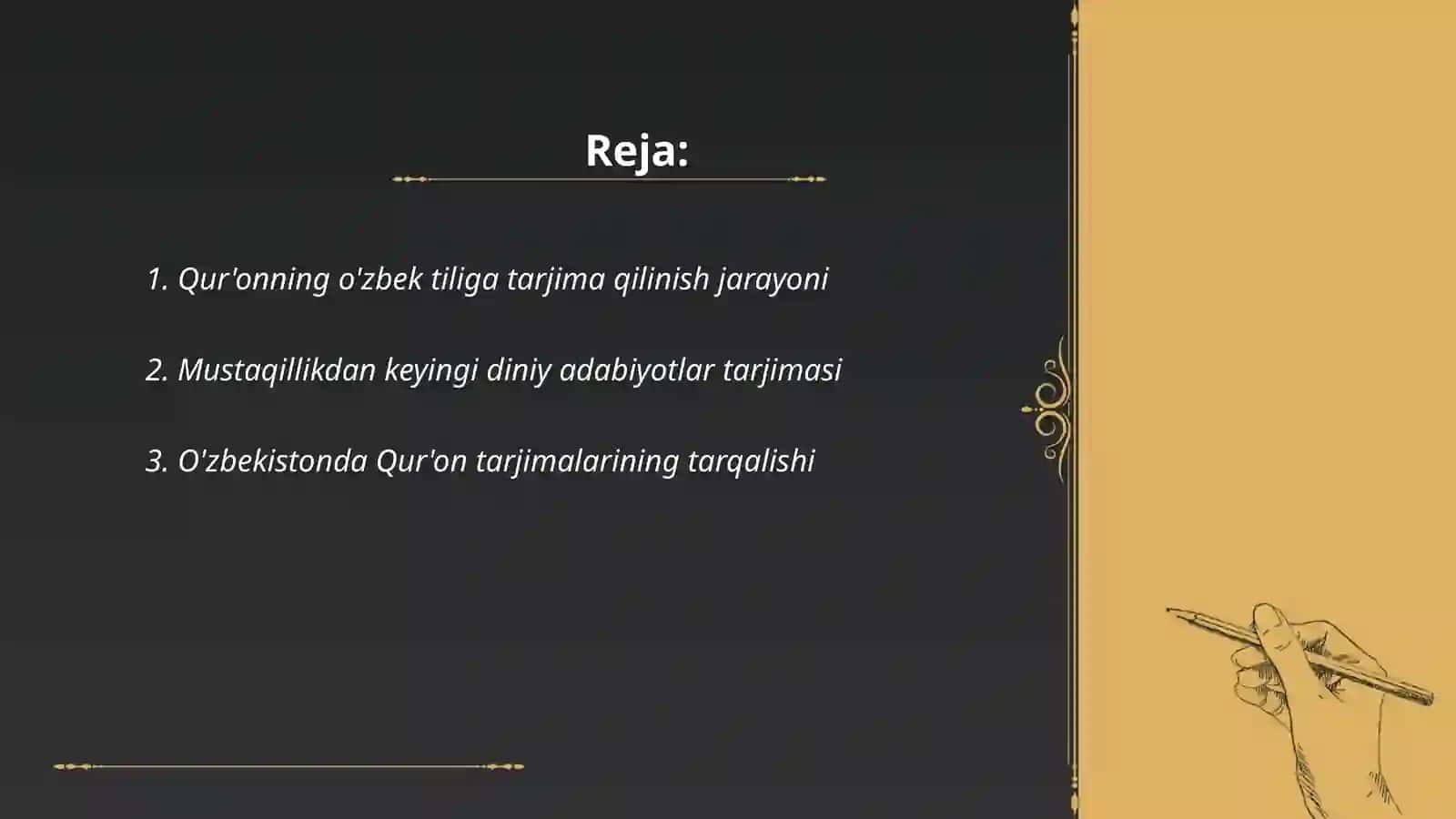 Mustaqillik yillarida Qur'onning o'zbek tiliga tarjima qilinishi va tafsilotlari 2