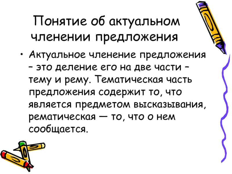 Актуальное членение предложения 2
