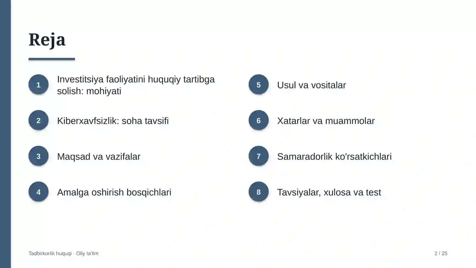 Kiberxavfsizlik sohasida investitsiya faoliyatini huquqiy tartibga solish 2