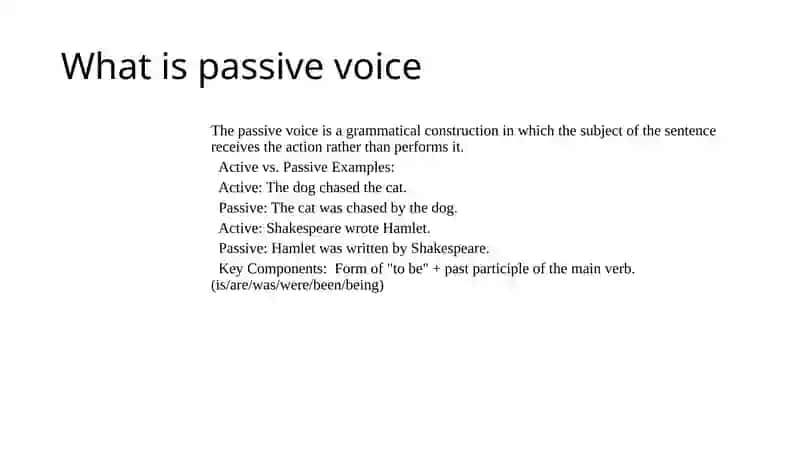 Passive Voice 2