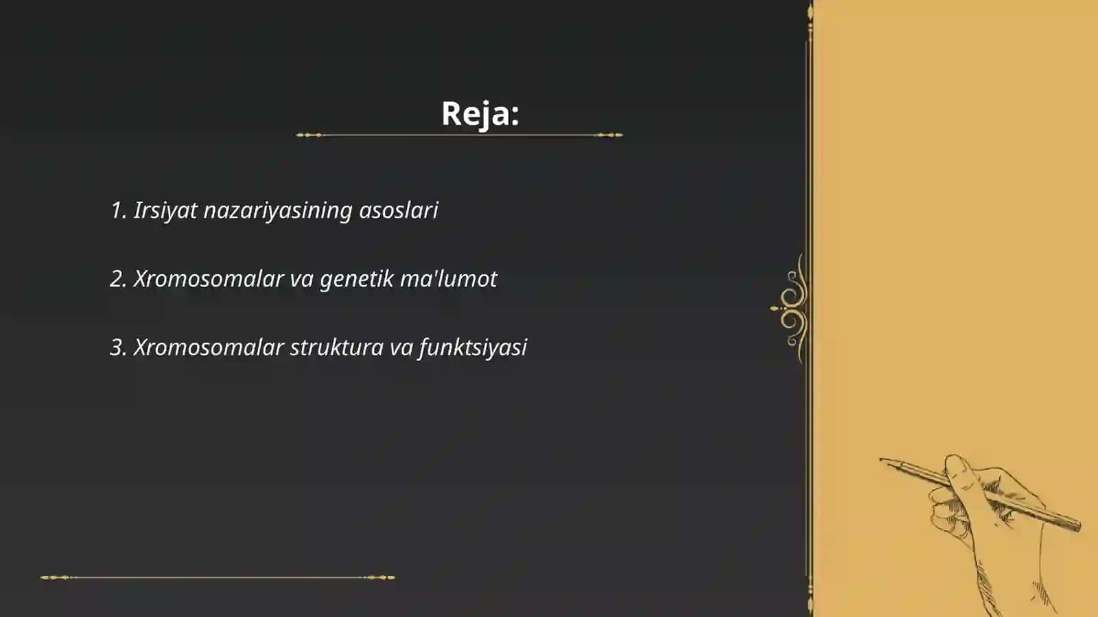 Irsiyatning xromosoma nazariyasi 2