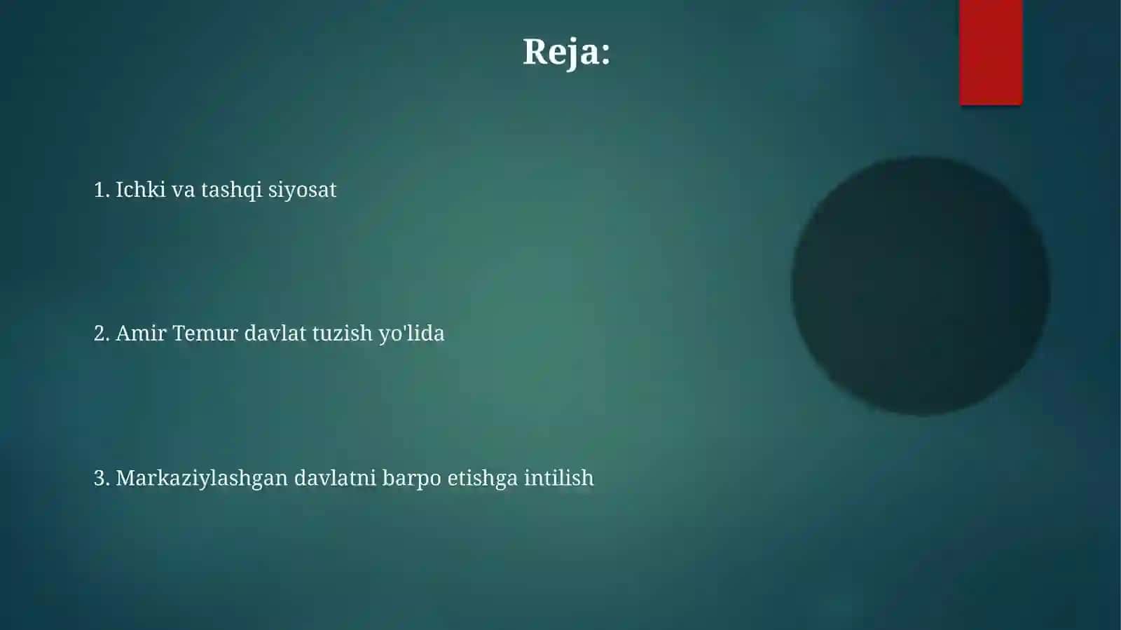 Amir Temur davlat tuzish yo'lida 2