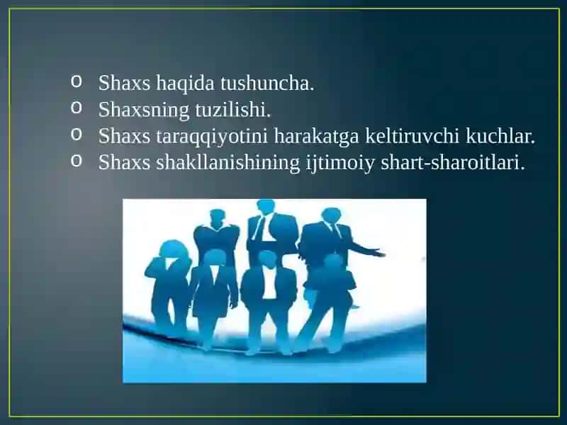 Shaxs ijtimoiylashuvining nazariy va amaliy masalalari 2