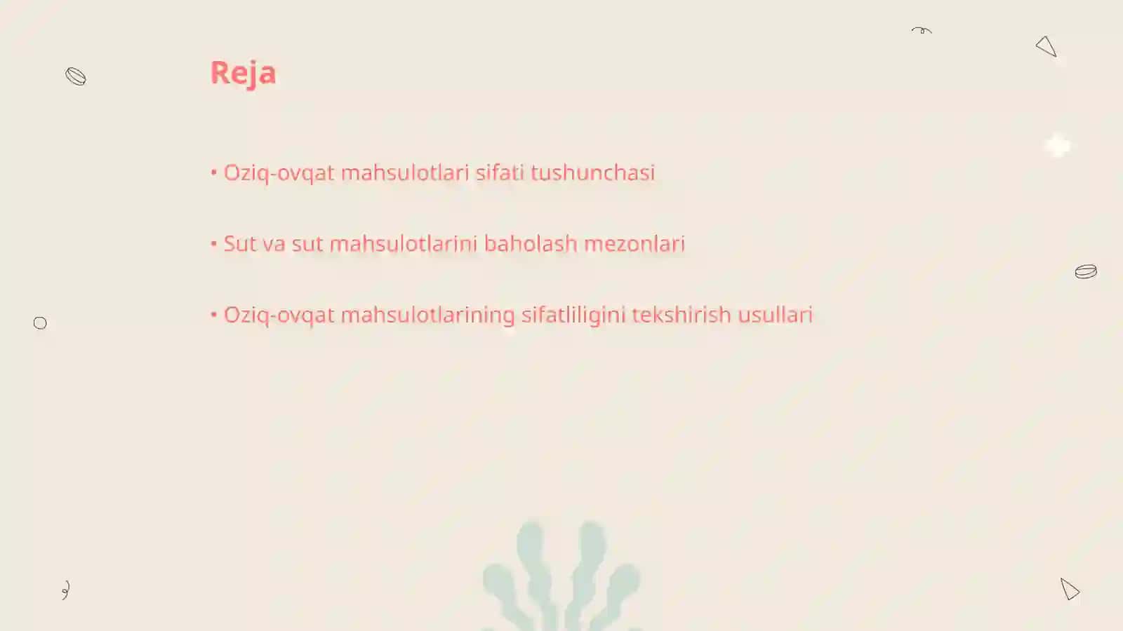 Oziq-ovqat mahsulotlarining to’la sifatliligini tekshirishning uslubiy asoslari 2