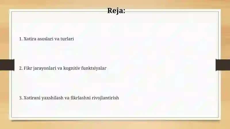 Xotira va tafakkur 2