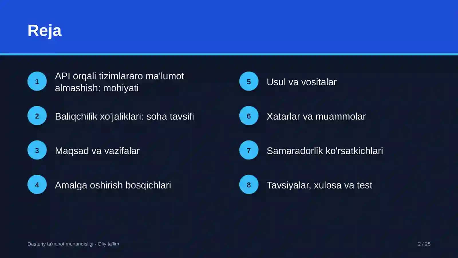 baliqchilik xo'jaliklarida api orqali tizimlararo ma'lumot almashish 2218 2