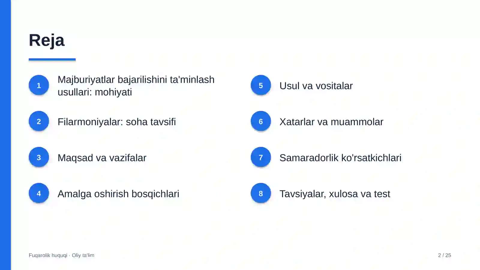 Filarmoniyalarda majburiyatlar bajarilishini ta'minlash usullari 2