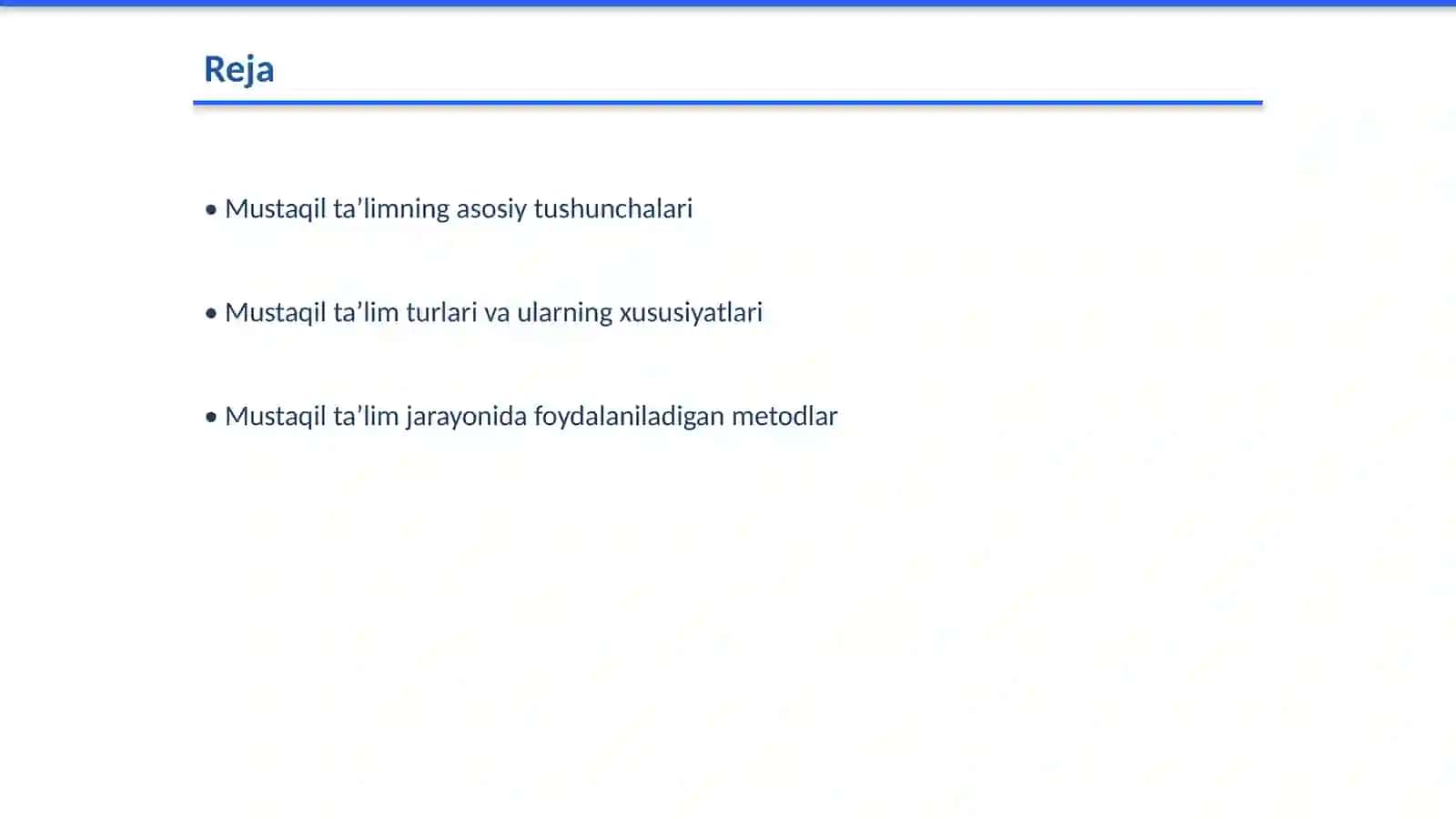 Mustaqil taʼlim uning turlari va bajarilishi 2