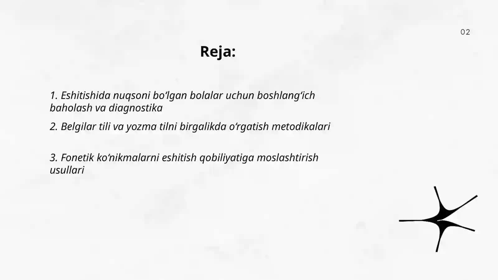 Eshitishida nuqsoni bolgan bolalar maktabida savodga orgatish 2