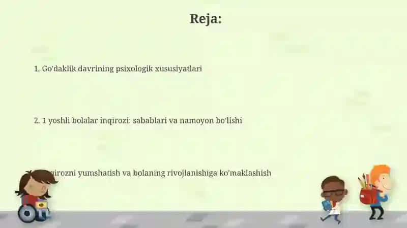Go'daklik davrining psixologik xususiyatlari 2