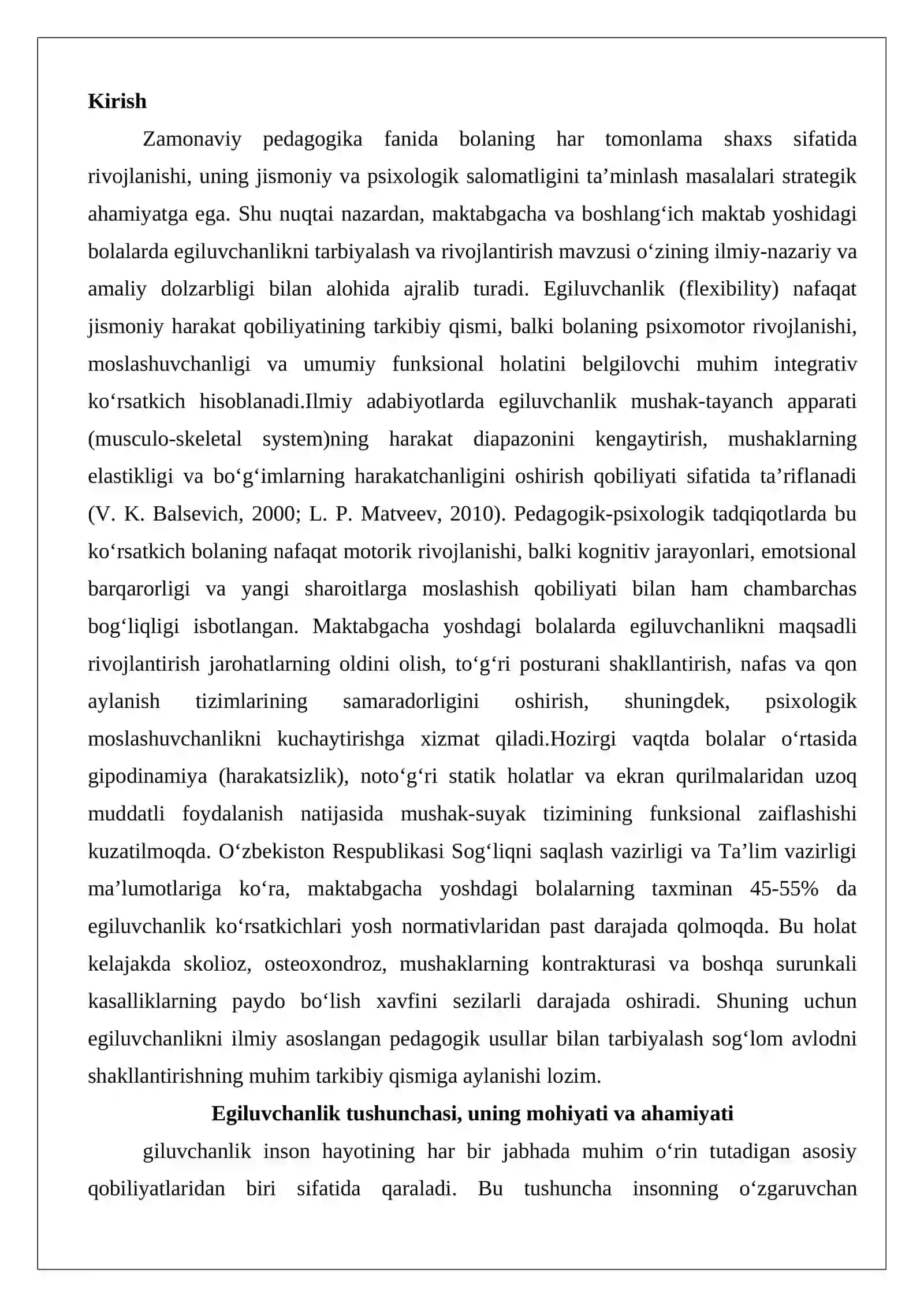 Egiluvchanlikni tarbiyalash va rivojlantirish 2