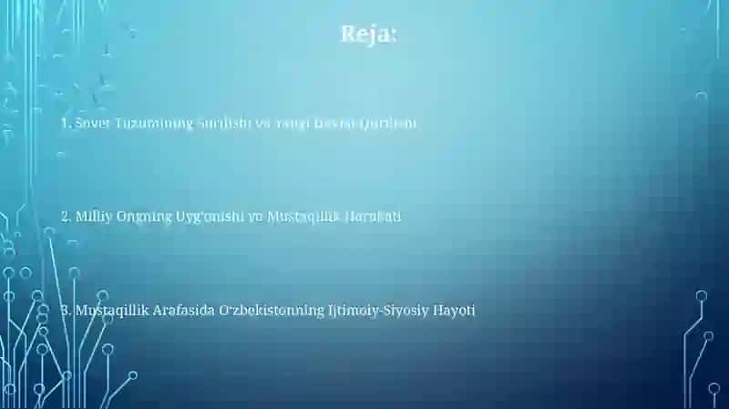 Sovet Tuzumining Surilishi va Yangi Davlat Qurilishi 2