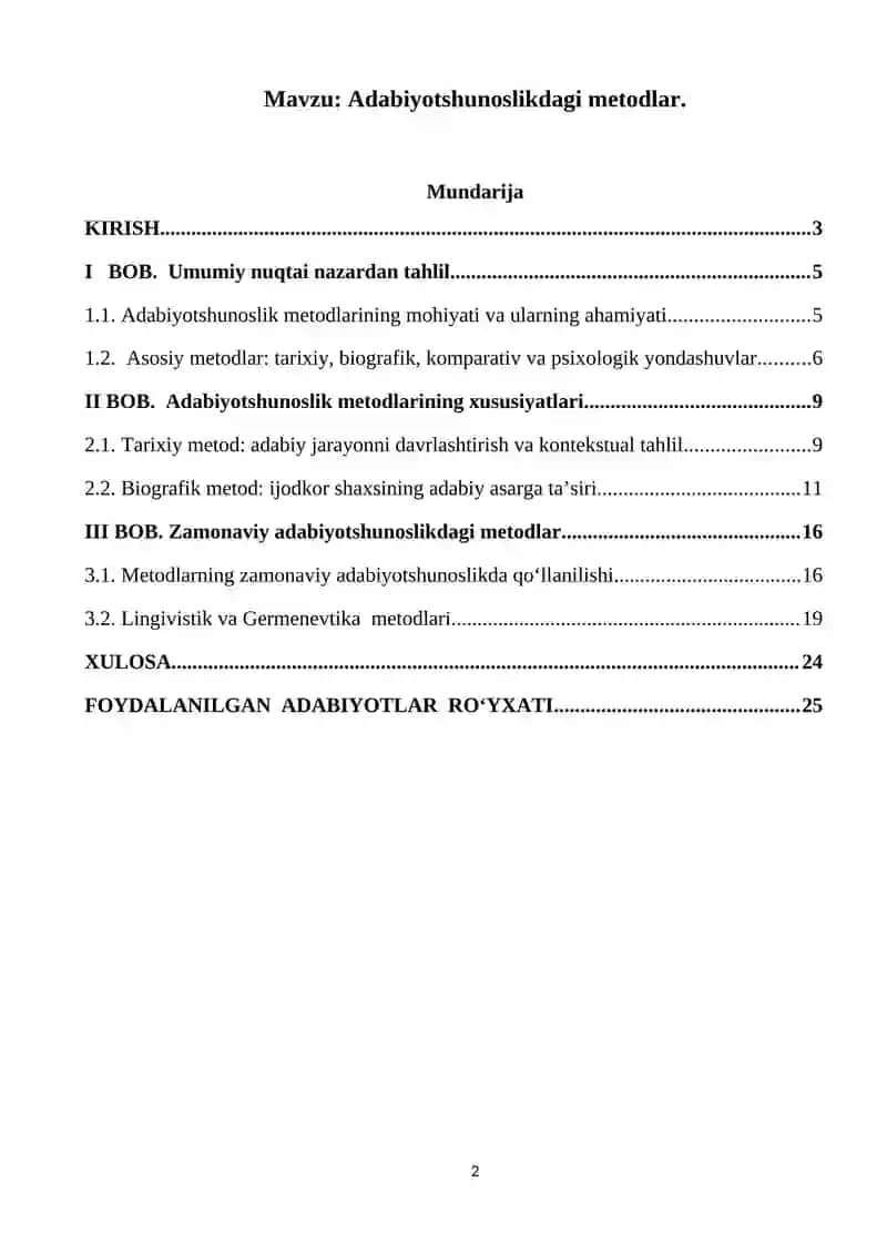 Adabiyotshunoslikdagi metodlar 2