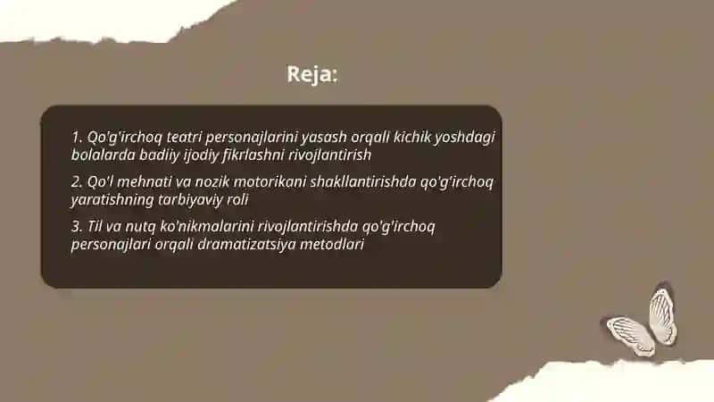 Maktabgacha yoshdagi bolalarni qo'g'irchoq teatri 2
