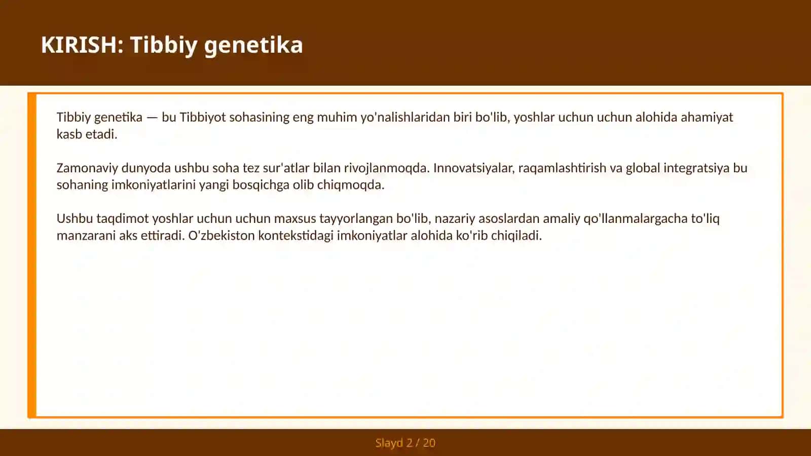 Tibbiy genetika 2