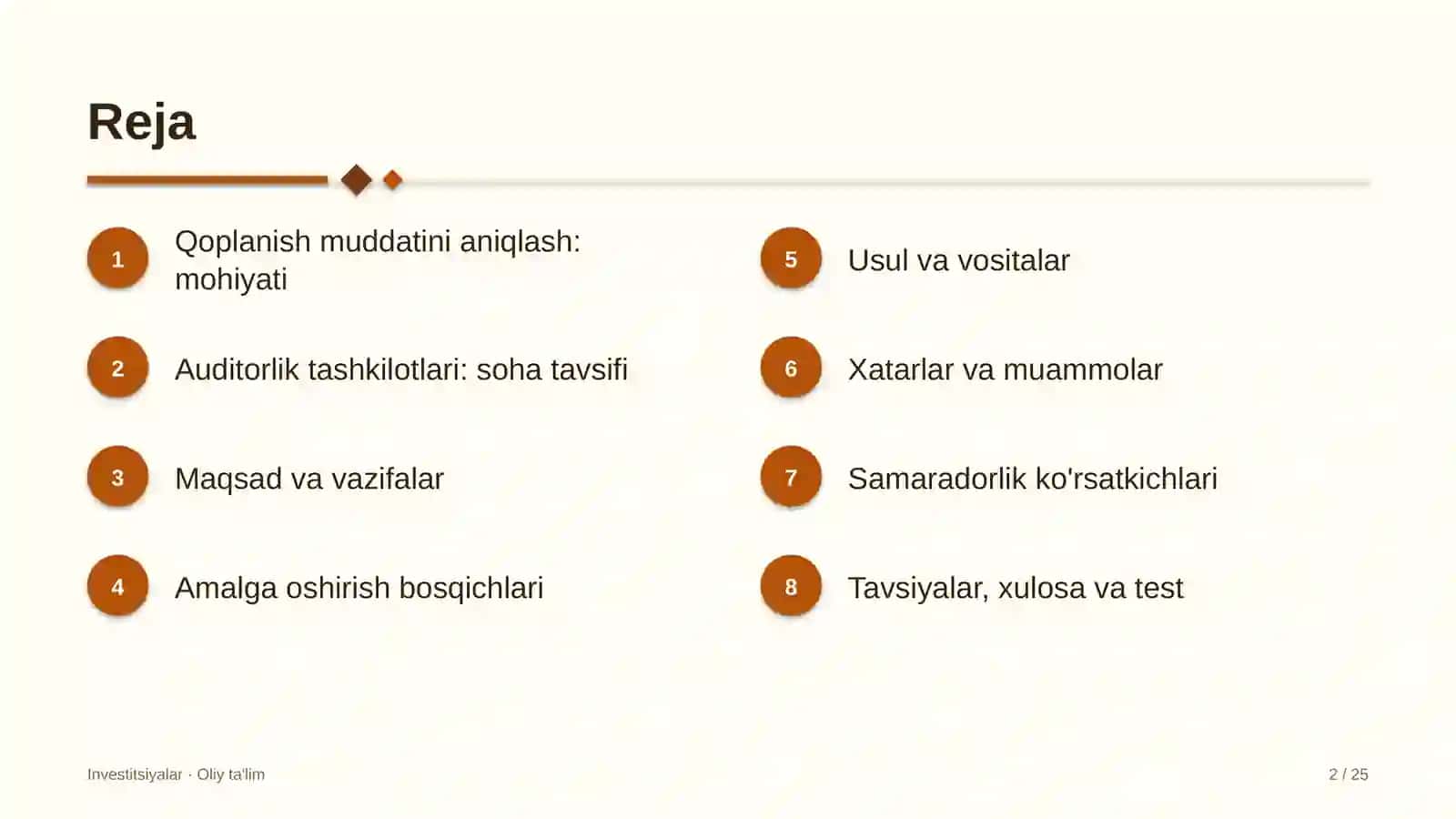 auditorlik tashkilotlarida investitsiyalarning qoplanish muddatini aniqlash 5594 2