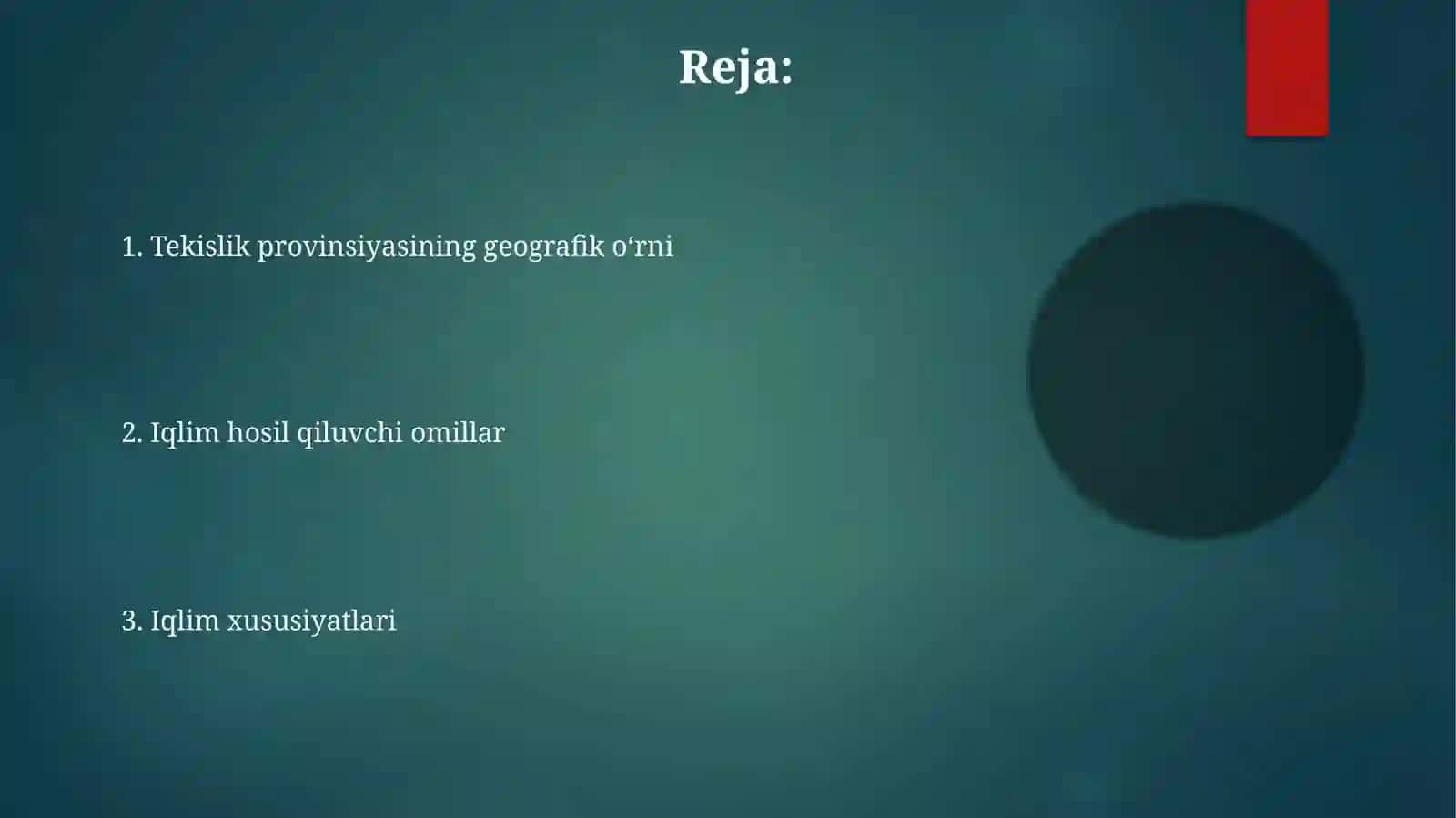 O‘rta Osiyo Tekislik provinsiyasining iqlim sharoiti va ichki suvlari 2
