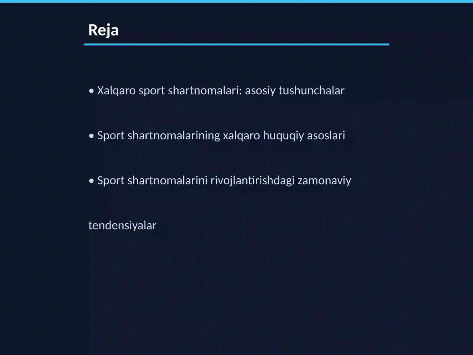 Xalqaro sport shartnomalari 2
