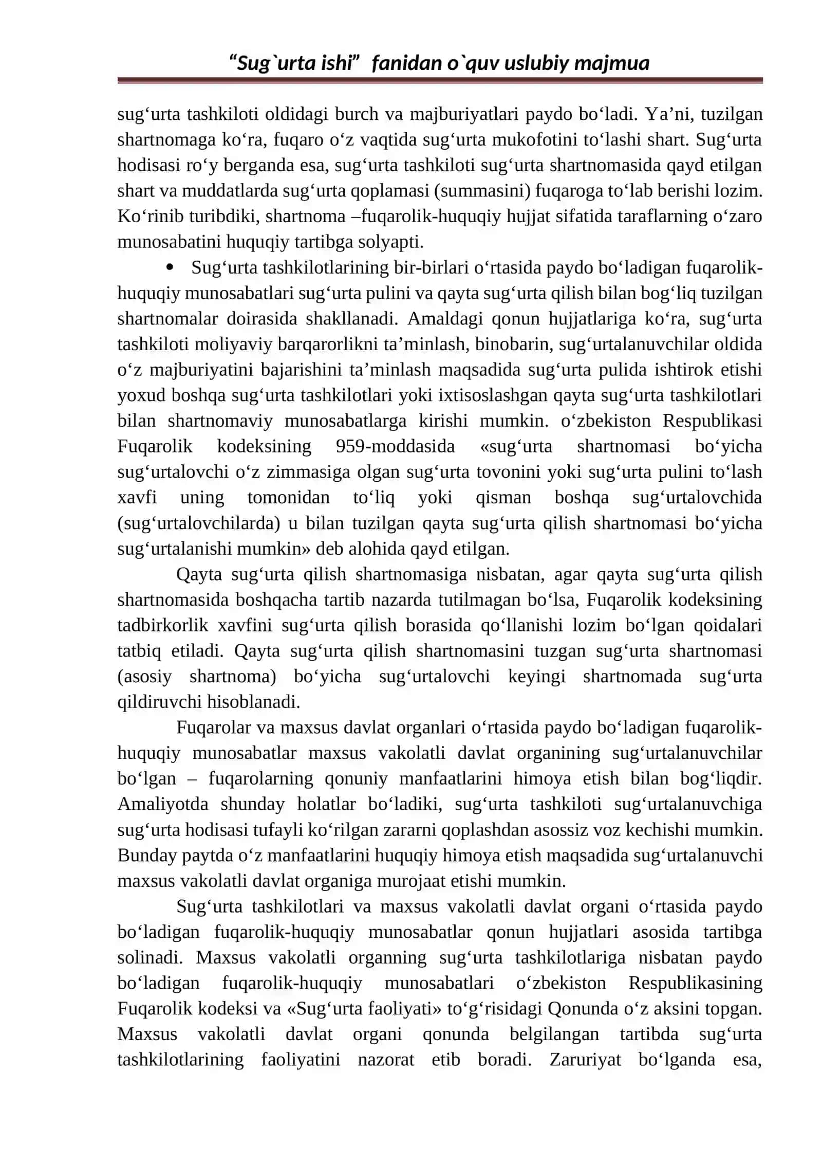 SUG‘URTA FAOLIYATINI AMALGA OSHIRISHNING HUQUQIY ASOSLARI 2