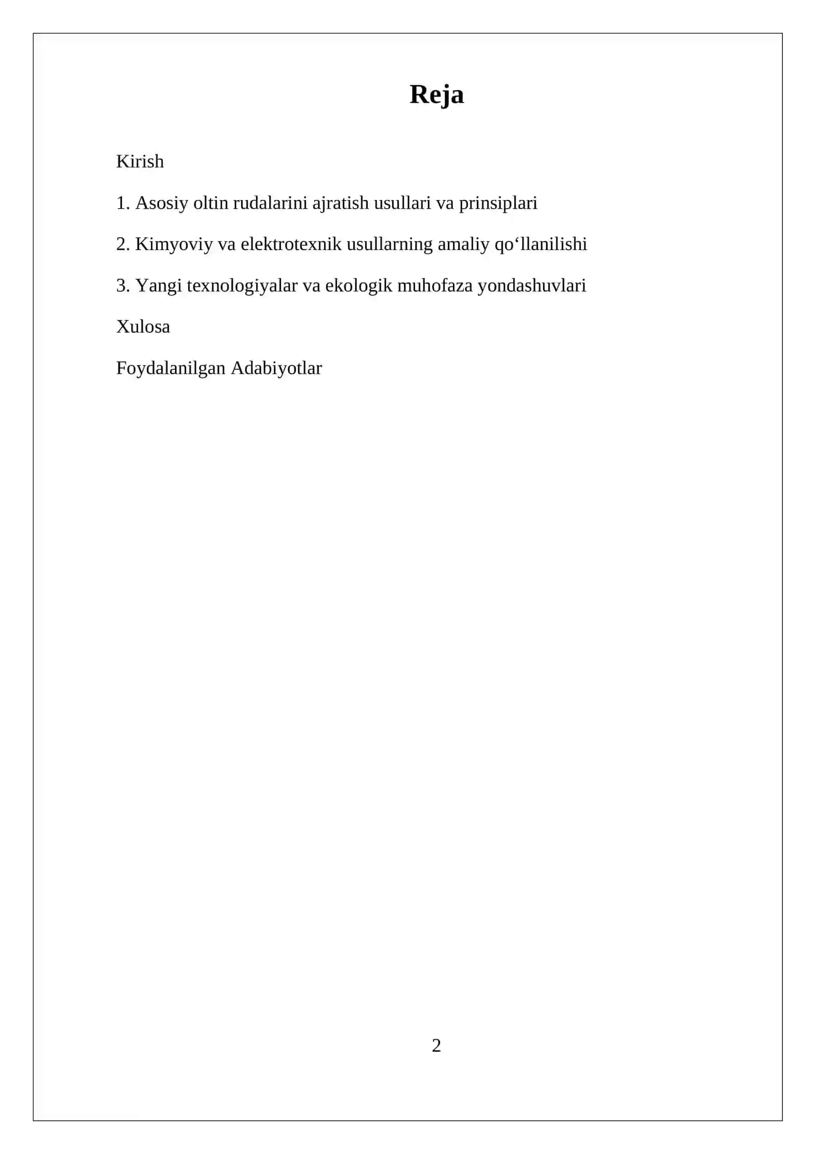 Oltin Rudalarini Sianlash Jarayoni 2