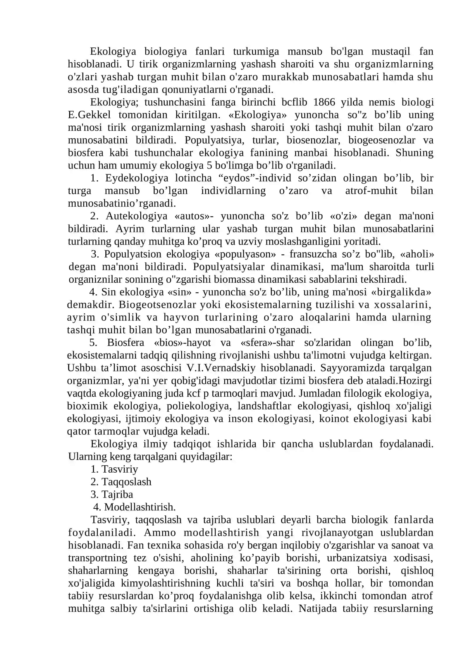 Ekologiya va atrof-muhitni muhofaza qilish 2