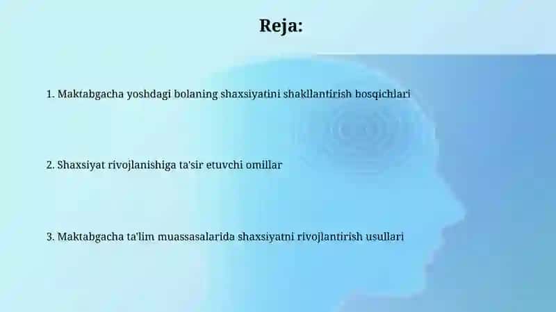 Maktabgacha yoshidagi bolaning shaxsiyatini rivojlantirish 2